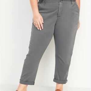 Old Navy OG Chino 3X Women's Gray Jeans ankle cropped length basic cotton
